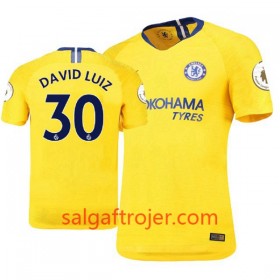 Chelsea Fodboldtrøjer David Luiz 30 Udebanesæt 2018/19 Kort ærmer